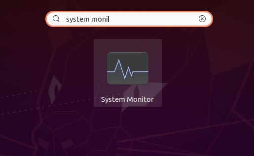 Ubuntu task manager from dash