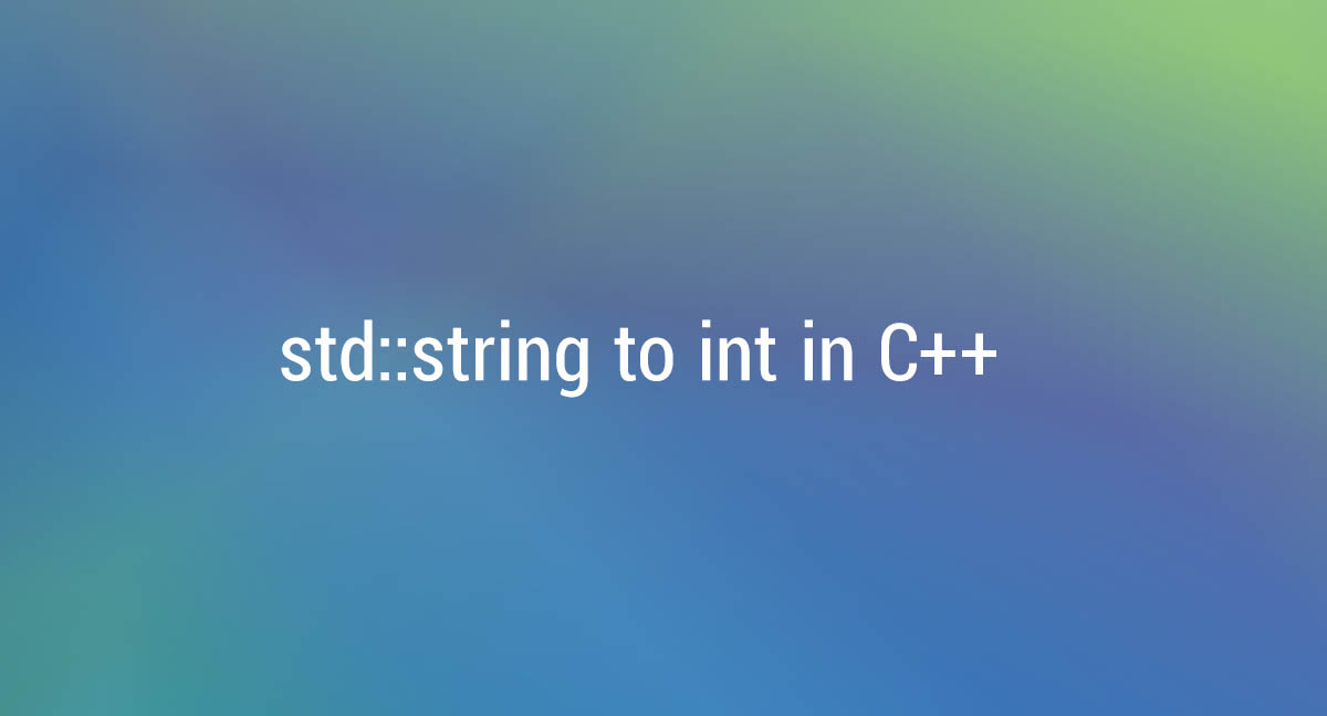 std string to int in c++