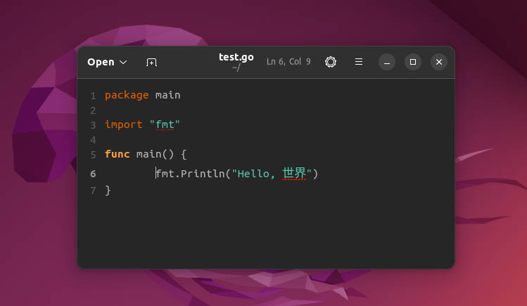 GNOME text editor syntax highlighting