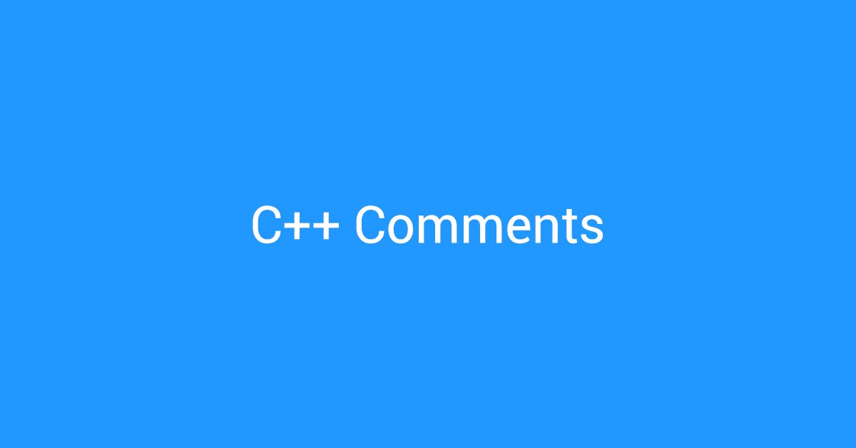 C++ comments updated