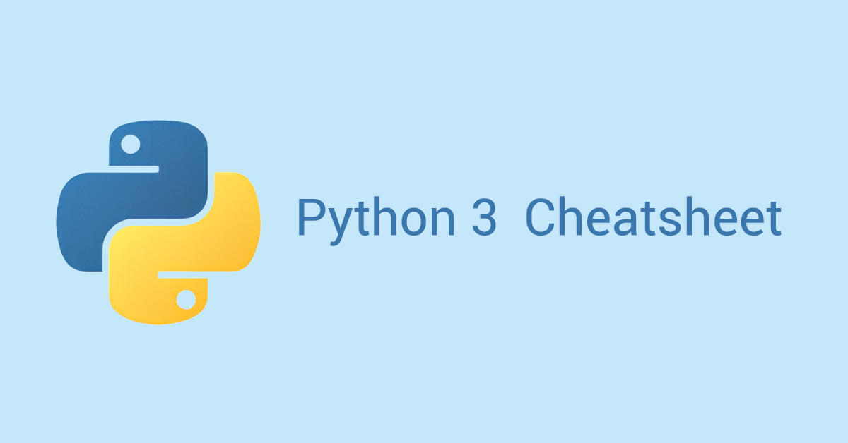 Python 3 cheatsheet feature image