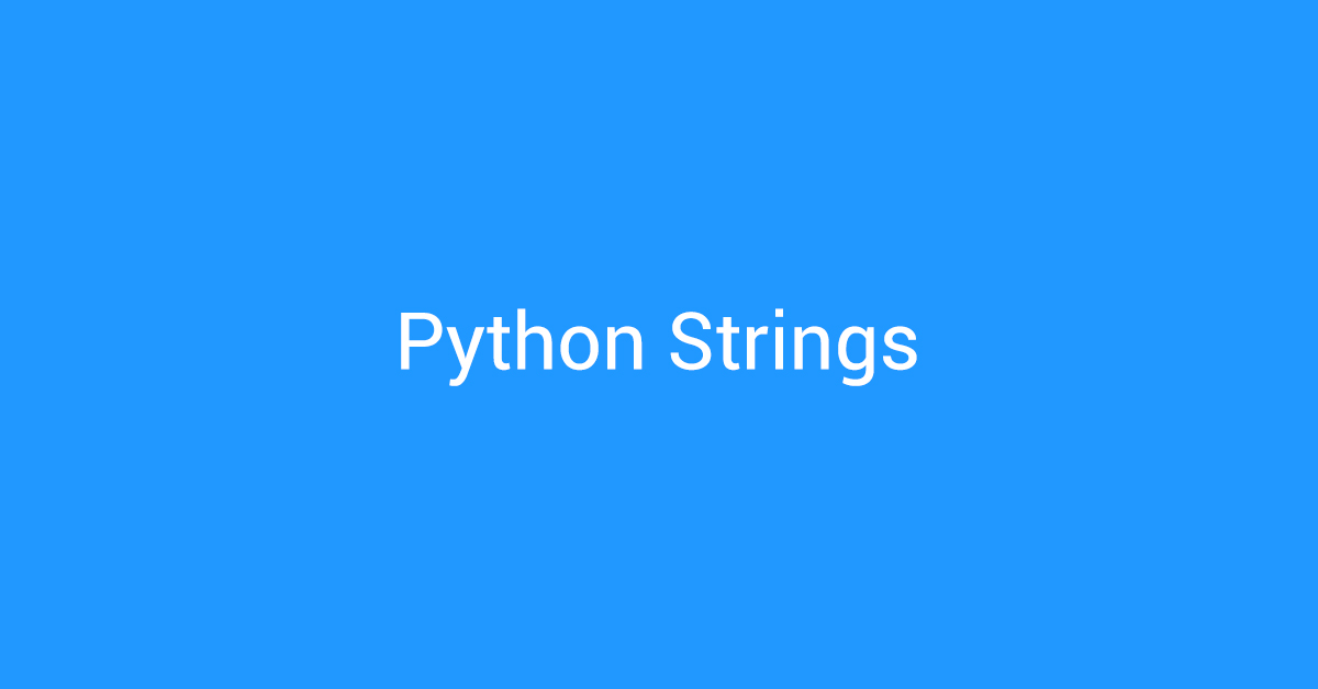 Python strings feature image