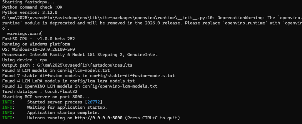 FastSD MCP server